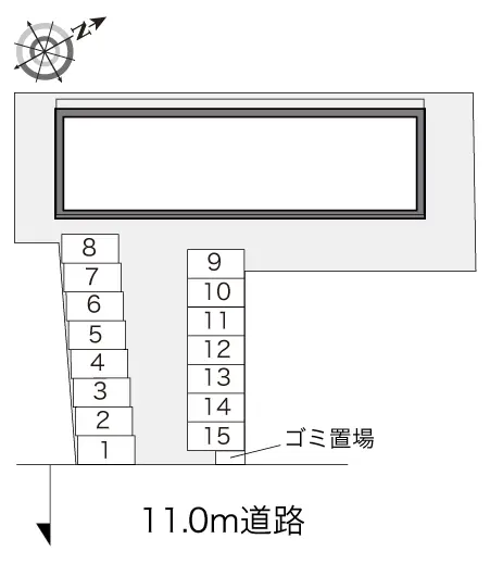 ★手数料０円★那須塩原市東栄１丁目 月極駐車場